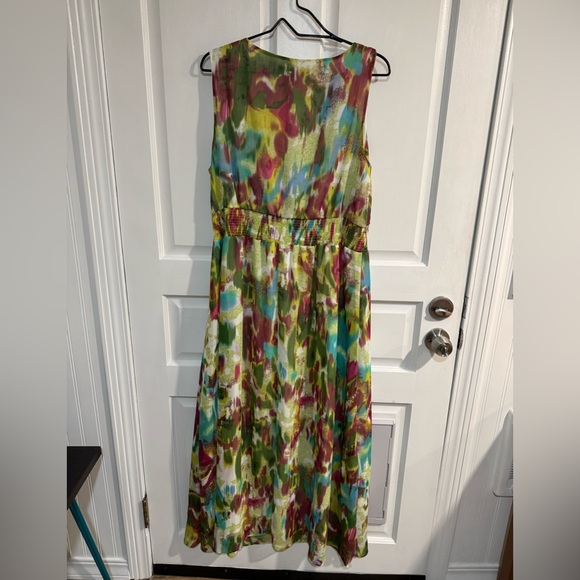 Lane Bryant Sleeveless V Neck Abstract Print Maxi Dress Size 2X 18/20W NWT - Picture 3 of 9